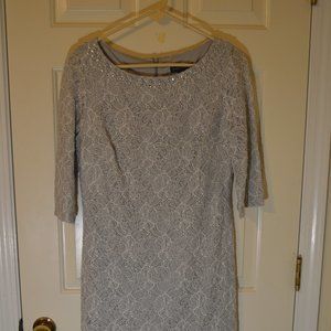 Jessica Howard Dress - Silver/grey with beading